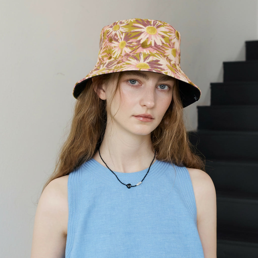 Vintage Daisy-Aesthetic Floral Bucket Hat