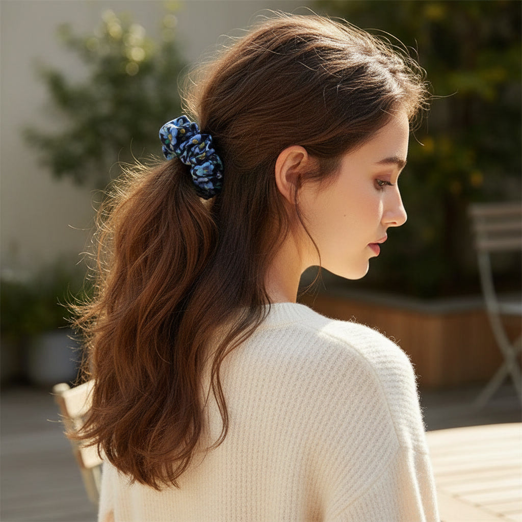 The 'Ocean' Floral Scrunchie