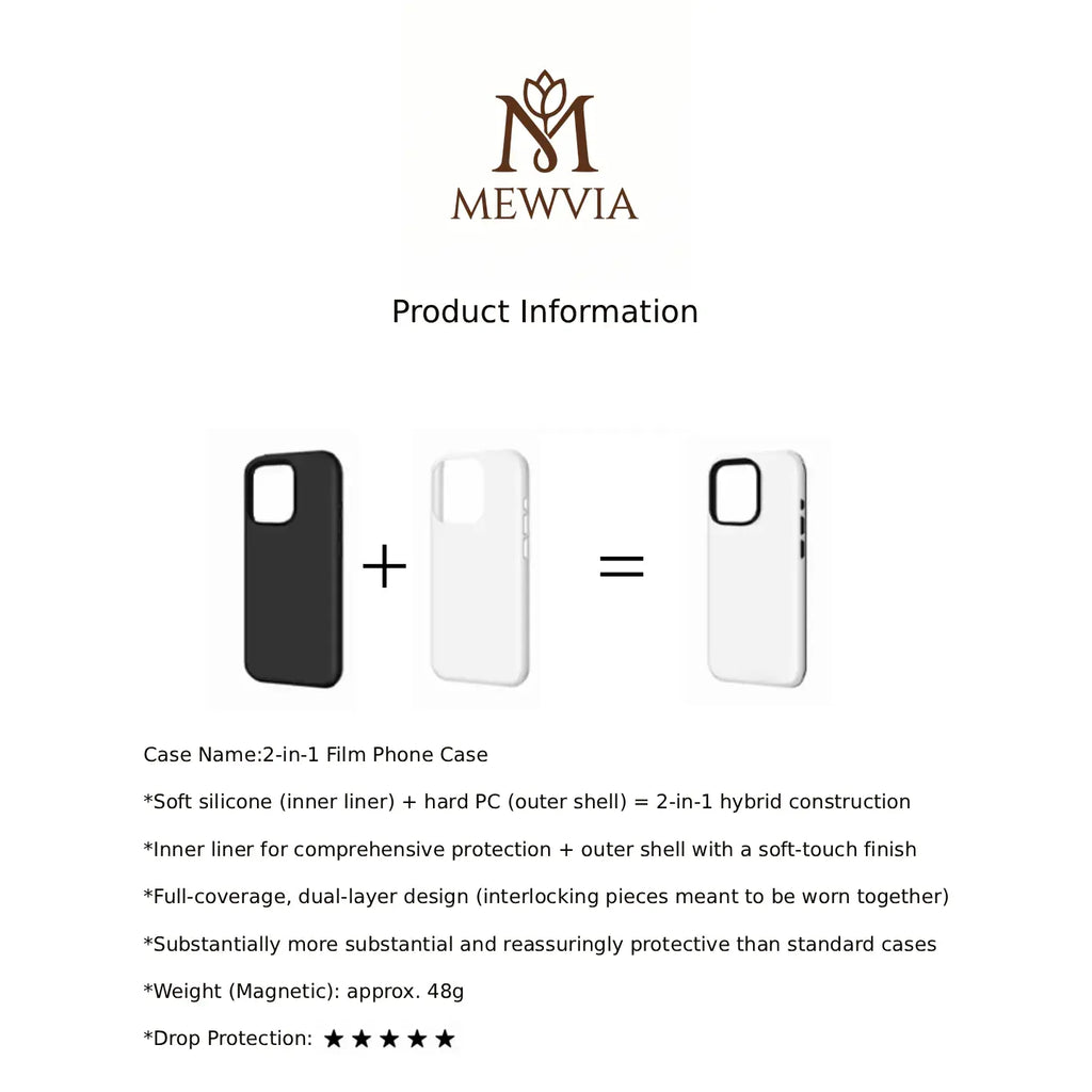 Vintage Botanical Phone Case Bundle, Aesthetic Floral MagSafe Matte Cover & Accessories Set – Mewvia