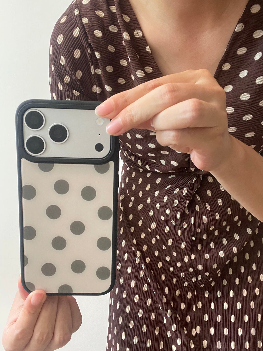 Matte Phone Case Bundle for iPhone, Polka Dot, Plaid & Stripe MagSafe Light Tough Cover Set – Mewvia