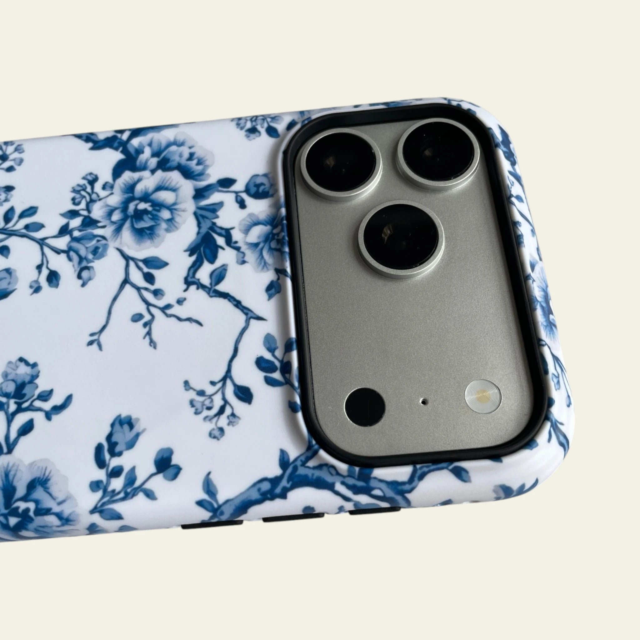 Detailed view of the precision-cut raised camera bezel on the iPhone 17 Pro Max case, ensuring maximum lens protection.