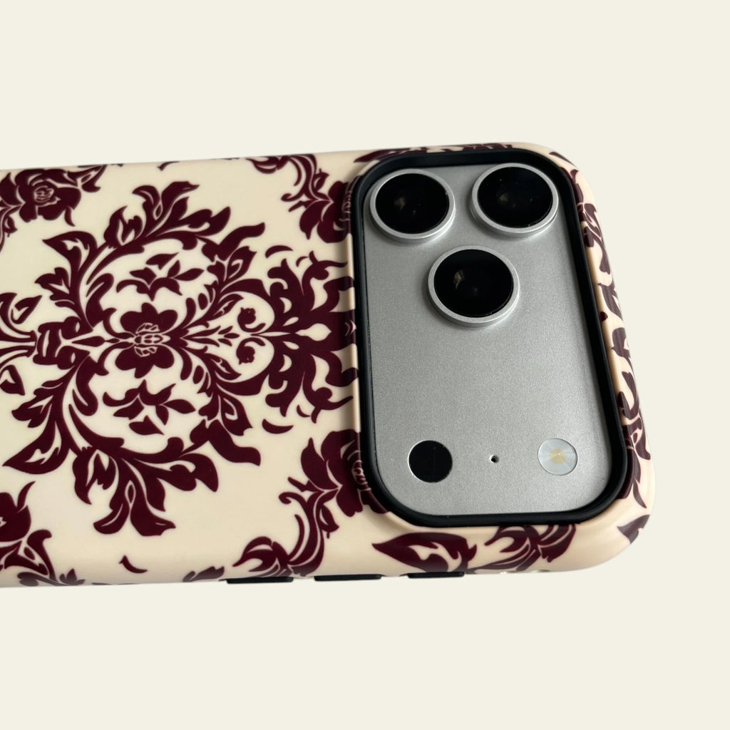 Detailed view of the raised black camera bezel on the iPhone 17 Pro Max case, providing professional lens protection with a sleek profile.