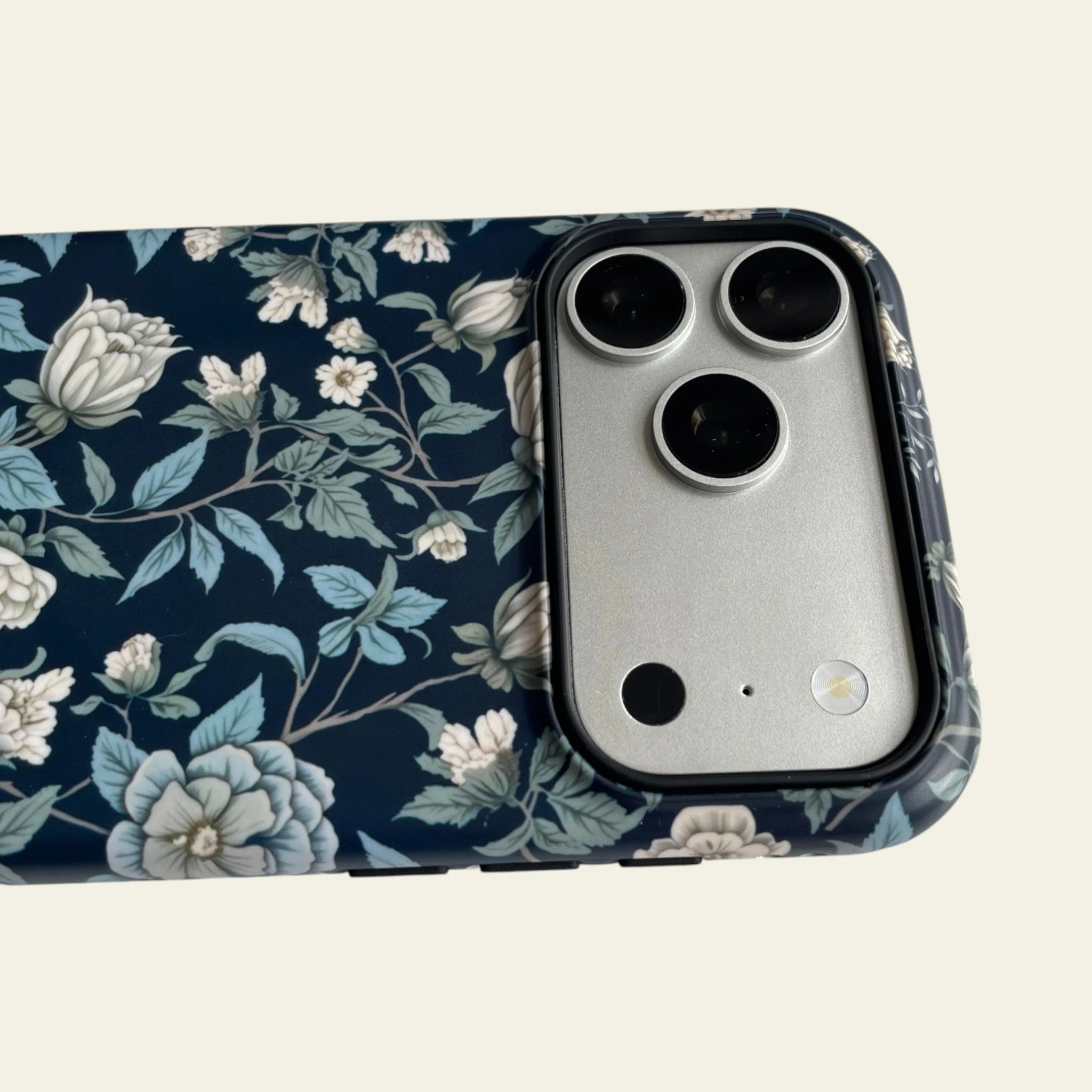Detailed view of the raised camera bezel on the iPhone 17 Pro Max case, ensuring professional protection for the lens module.