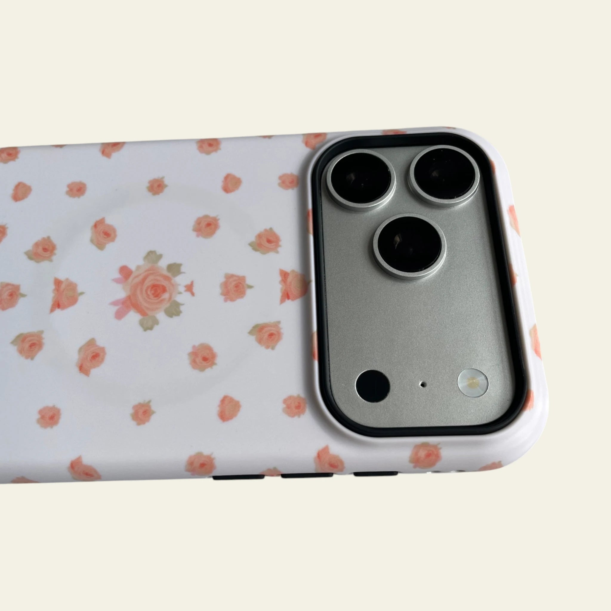 Detailed shot of the raised camera bezel on the iPhone 17 Pro Max case, providing professional lens protection with a clean, high-end profile.